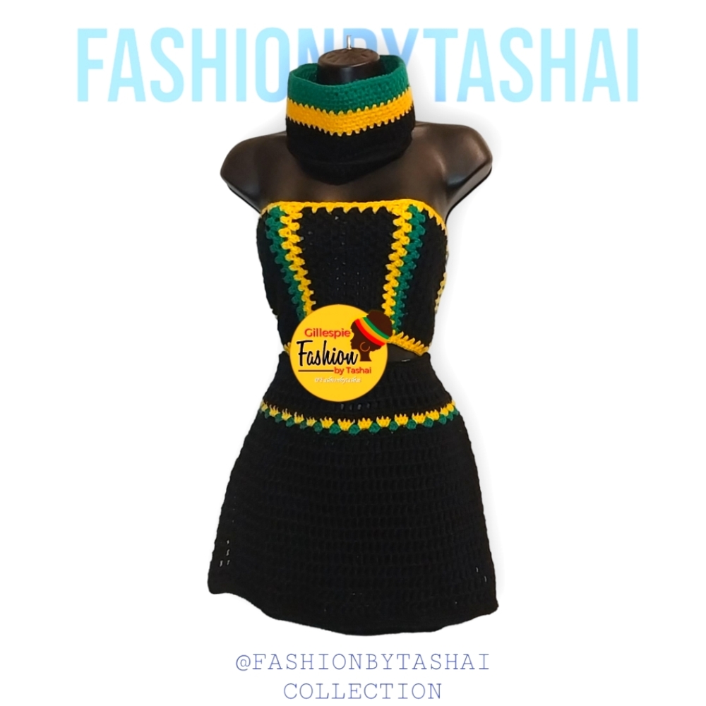 Fashionbytashai crochet tube top & Skirt set 3pc